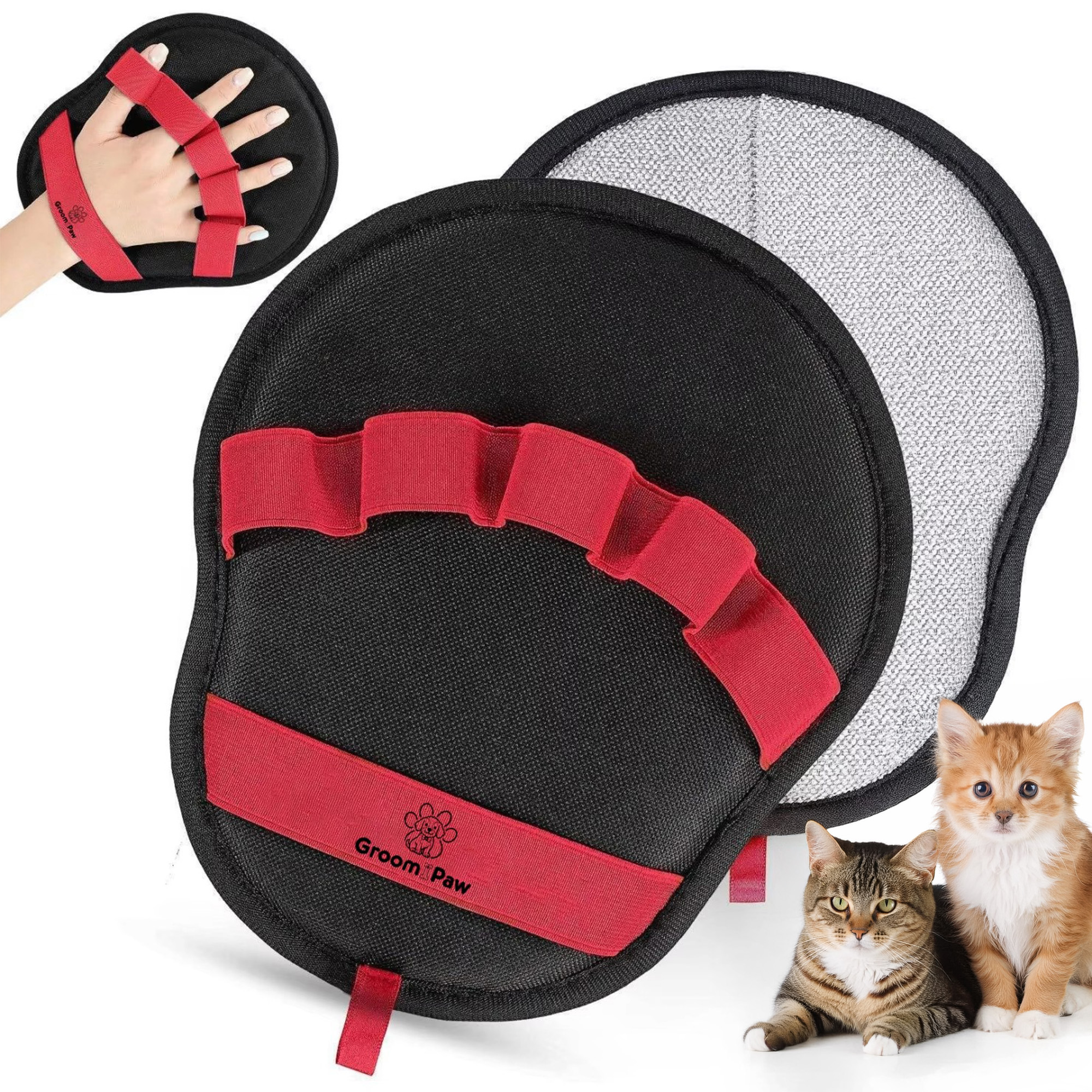 GroomiPaw Pet Hair Removal Glove for Cats & Dogs