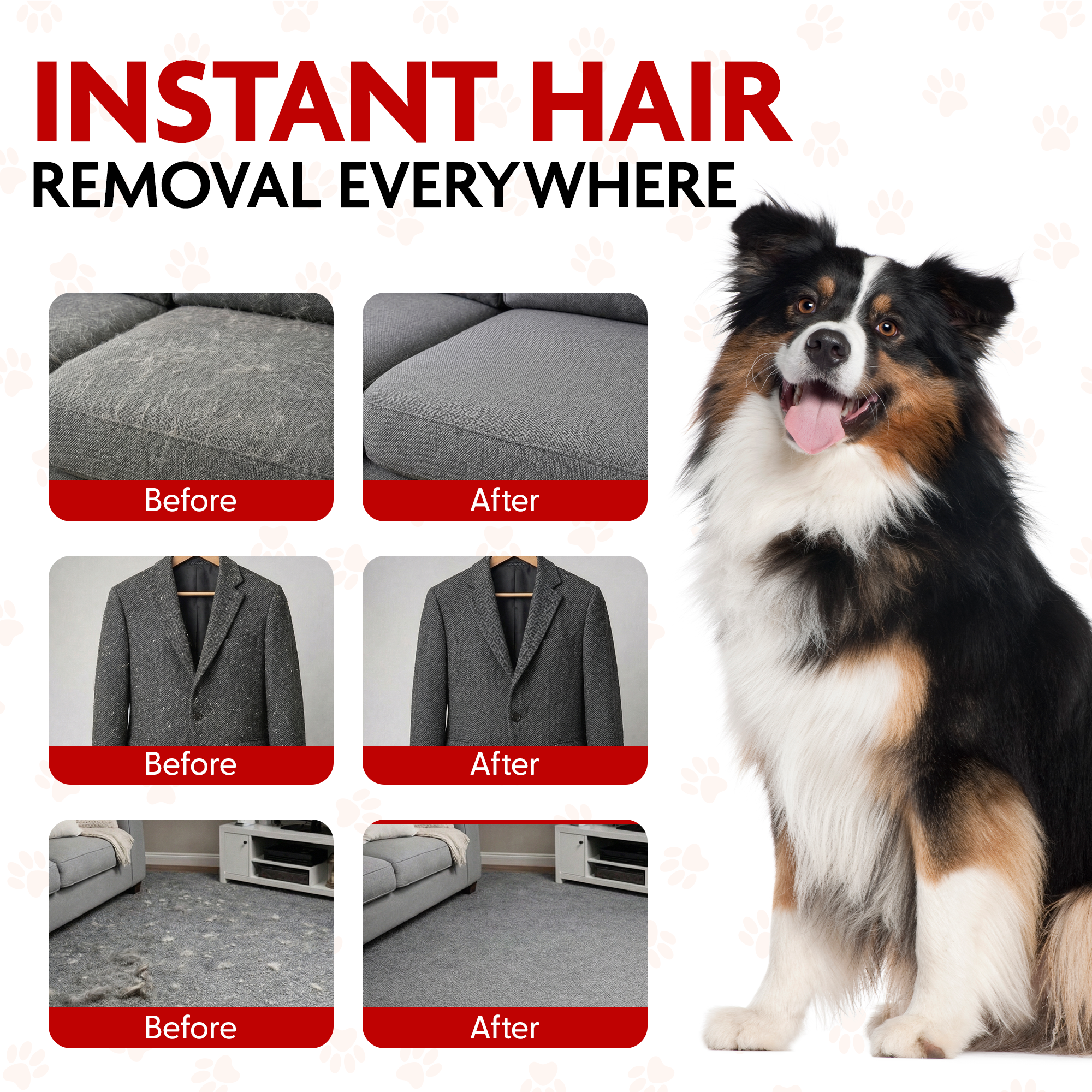 GroomiPaw Pet Hair Removal Glove for Cats & Dogs