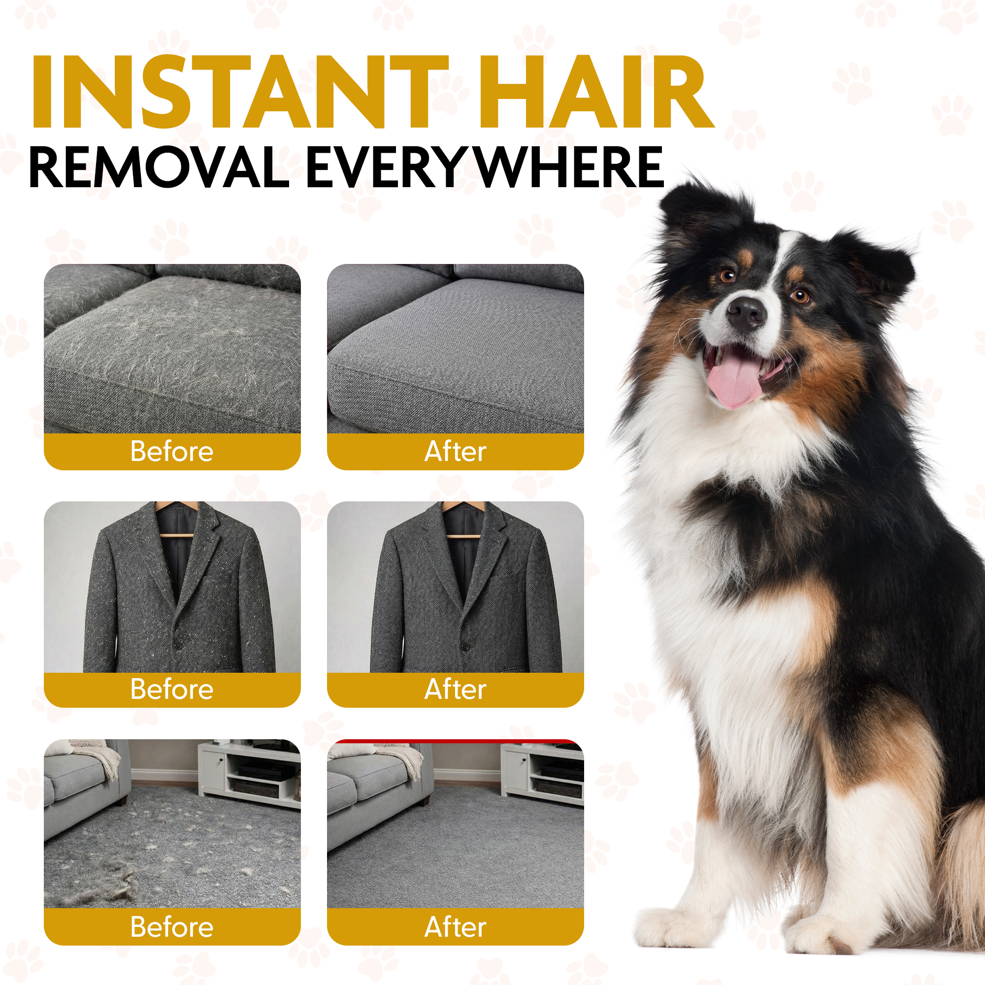 GroomiPaw Pet Hair Removal Glove for Cats & Dogs